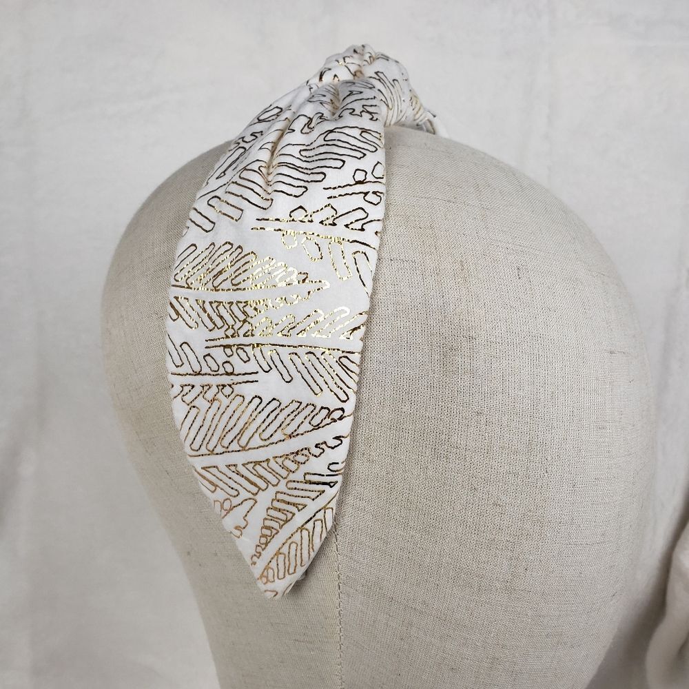 Metallic Tropical Top Knot Headband